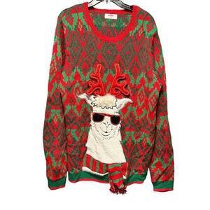 HOLIDAY TIME Men’s GOAT Ugly Quirky Christmas Ugly Sweater NWOT Sz XL 46-48